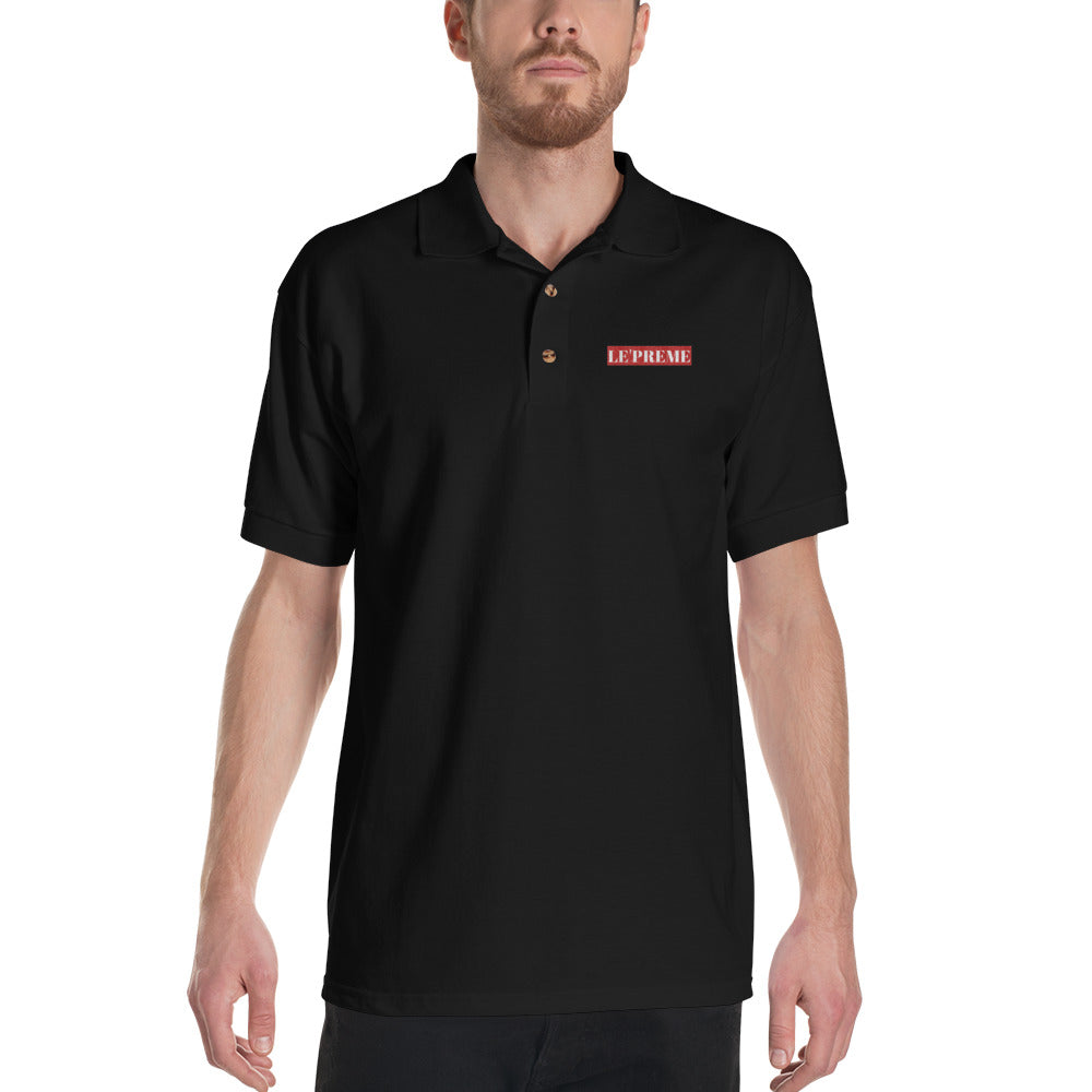 Le'preme Black Mens Polo