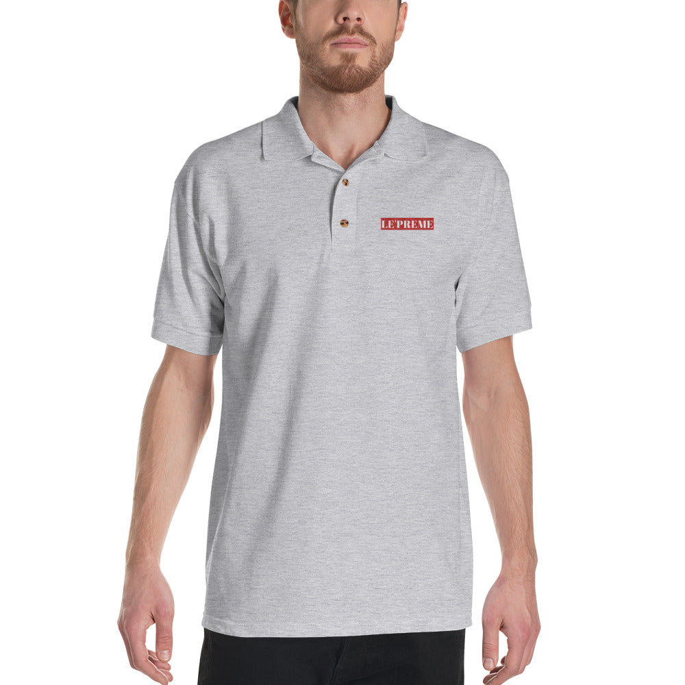 Le'preme Grey Mens Polo