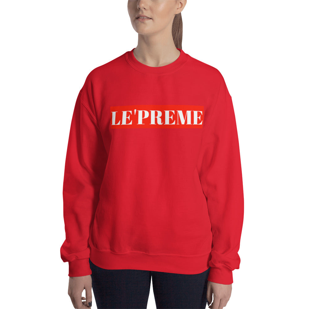 Le'preme Red Womens Sweatshirt