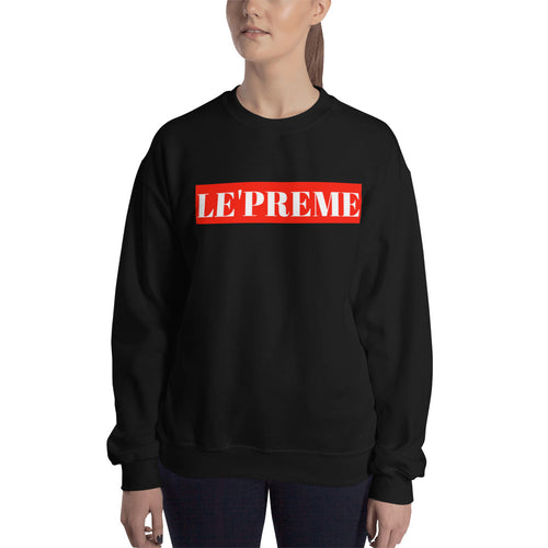 Le'preme Black Womens Sweatshirt