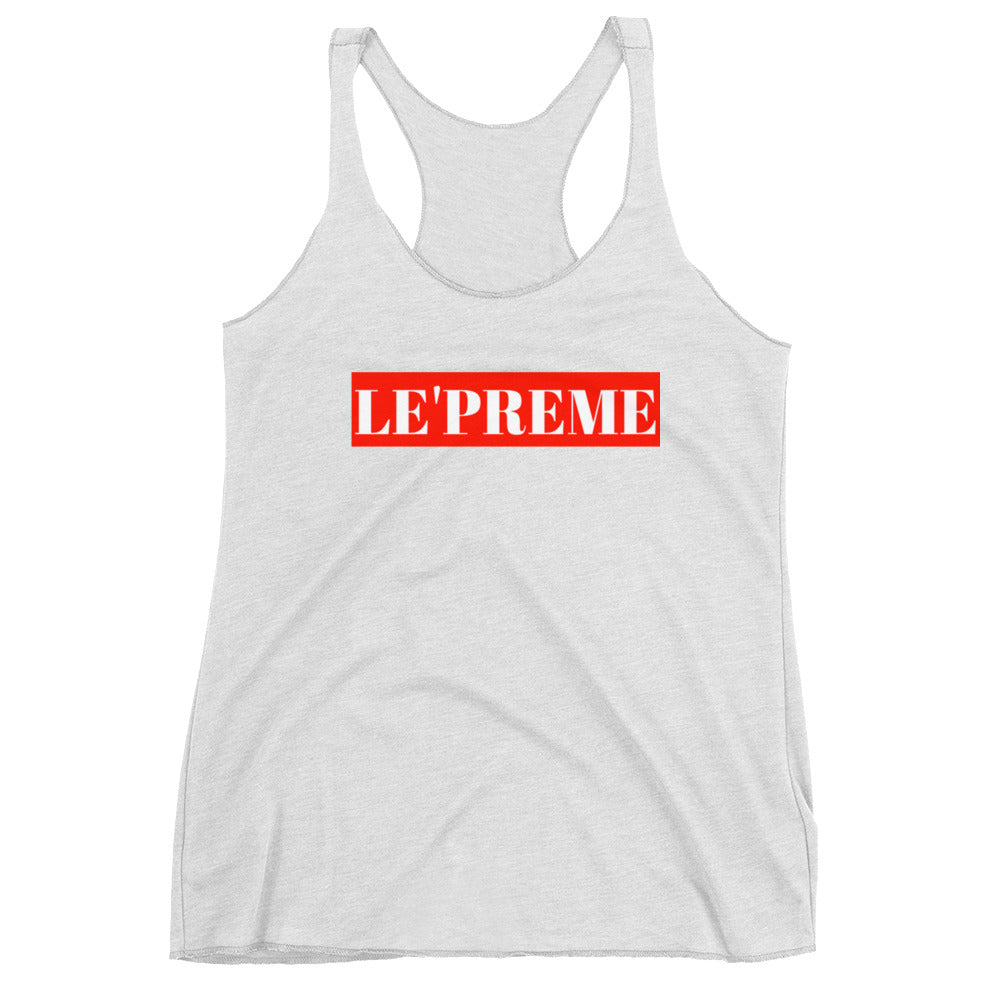 Le'preme White Women's Racerback Tank