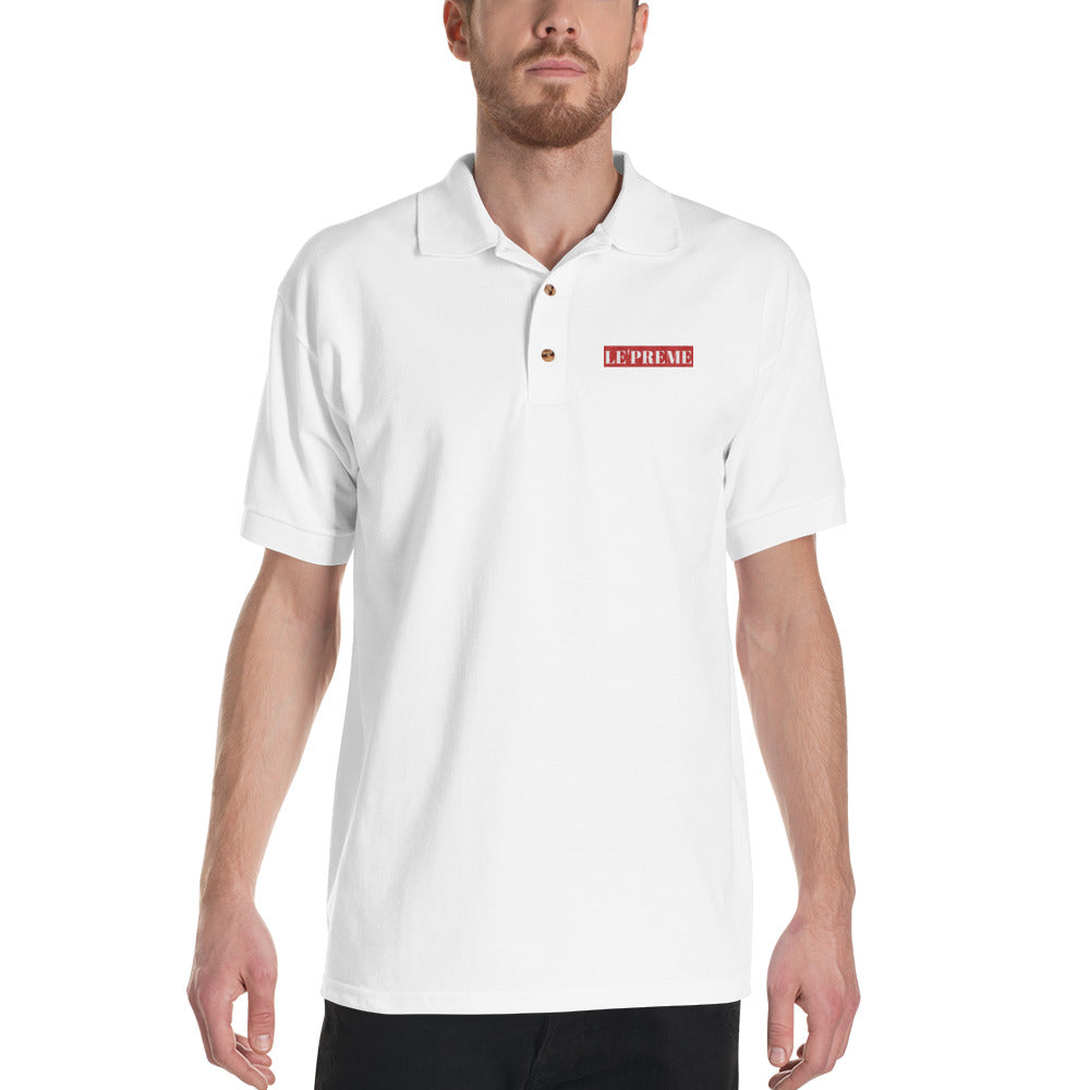 Le'preme White Mens Polo